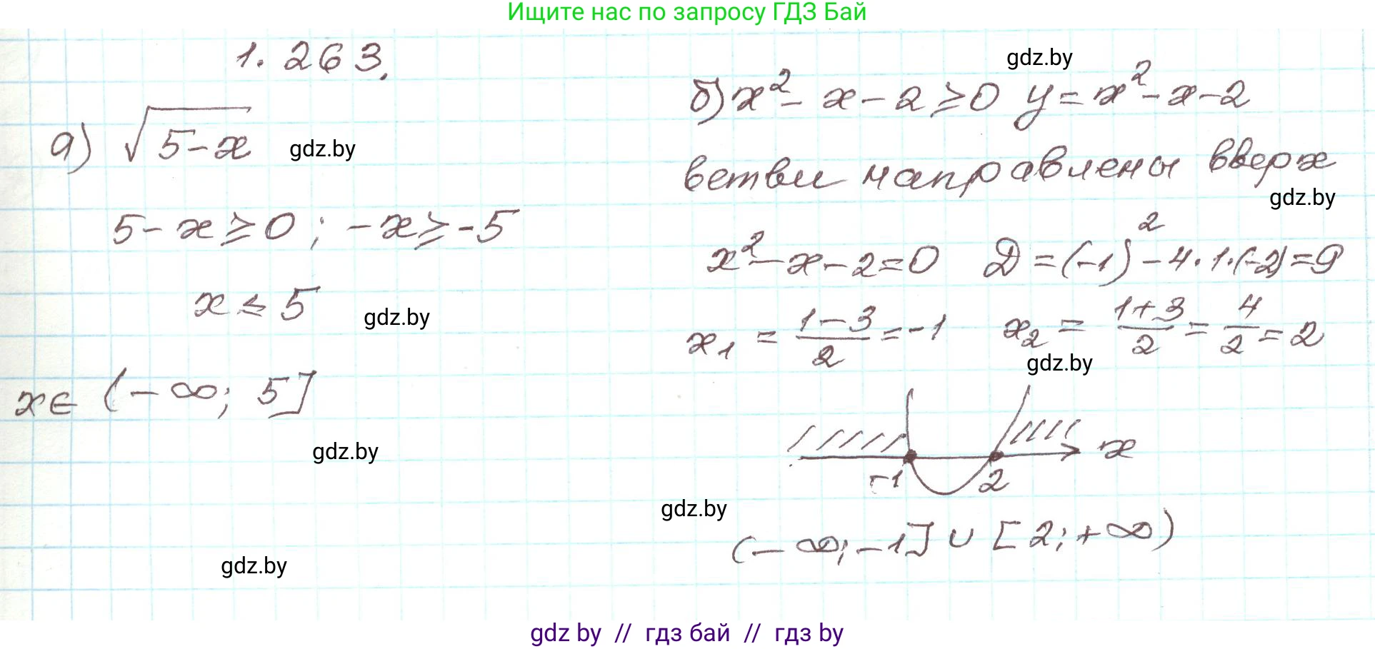 Алгебра, 9 класс Учебник, авторы: Арефьева Ирина Глебовна, Пирютко Ольга Николаевна, издательство Народная асвета, Минск, 2019, голубого цвета, страница 71, номер 1.263, Решение