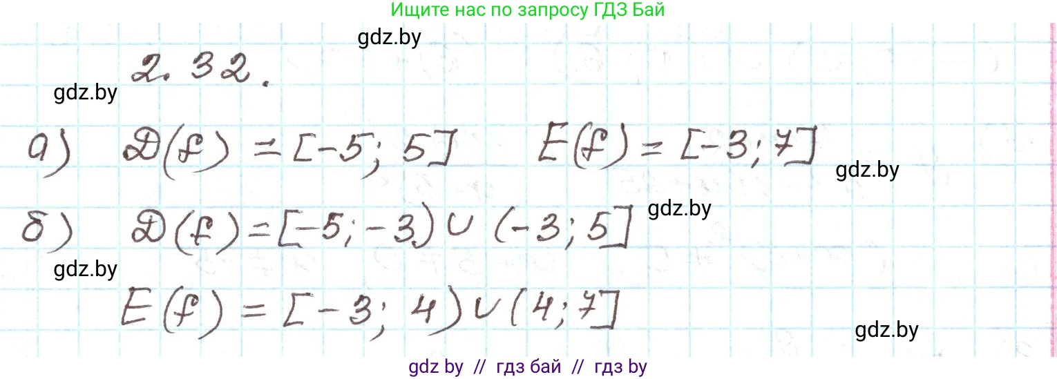 Алгебра, 9 класс Учебник, авторы: Арефьева Ирина Глебовна, Пирютко Ольга Николаевна, издательство Народная асвета, Минск, 2019, голубого цвета, страница 88, номер 2.32, Решение