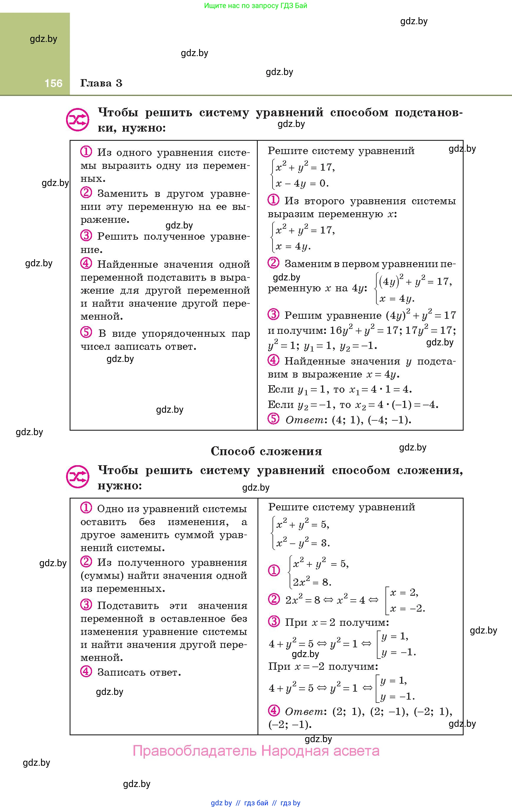 Алгебра, 10 класс Учебник, авторы: Арефьева Ирина Глебовна, Пирютко Ольга Николаевна, издательство Народная асвета, Минск, 2019, голубого цвета, страница 156