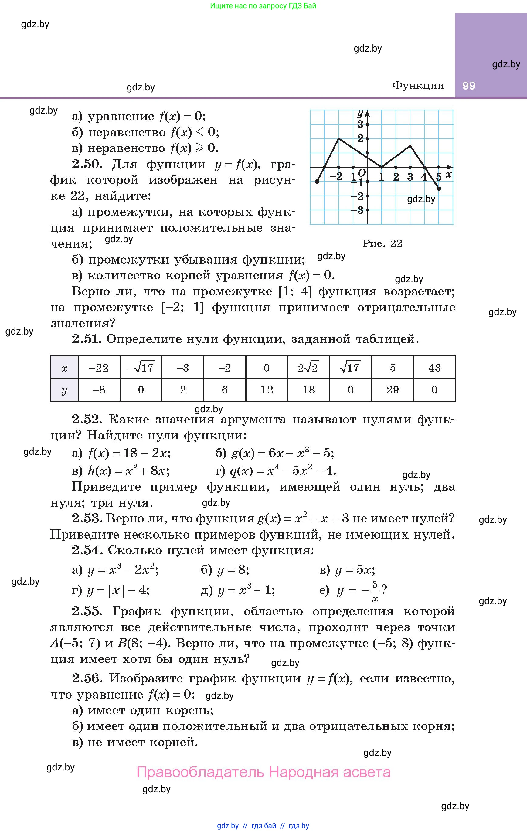 Алгебра, 10 класс Учебник, авторы: Арефьева Ирина Глебовна, Пирютко Ольга Николаевна, издательство Народная асвета, Минск, 2019, голубого цвета, страница 99