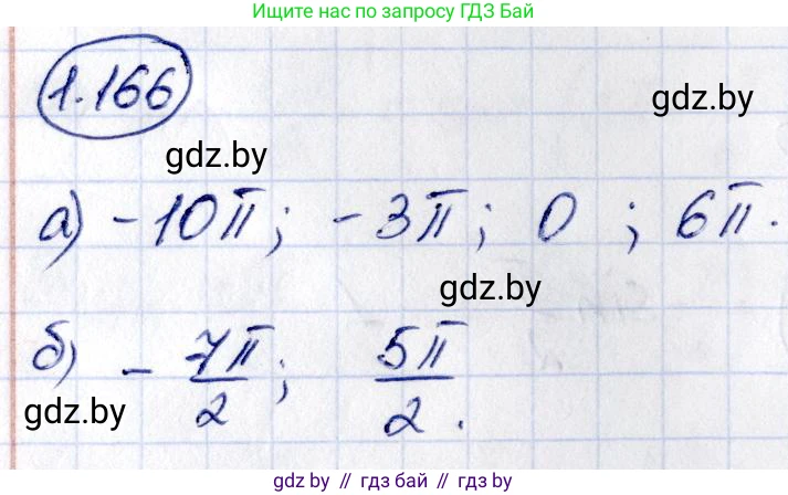 Алгебра, 10 класс Учебник, авторы: Арефьева Ирина Глебовна, Пирютко Ольга Николаевна, издательство Народная асвета, Минск, 2019, голубого цвета, страница 68, номер 1.166, Решение