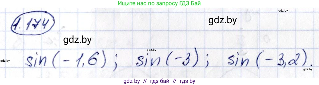 Алгебра, 10 класс Учебник, авторы: Арефьева Ирина Глебовна, Пирютко Ольга Николаевна, издательство Народная асвета, Минск, 2019, голубого цвета, страница 69, номер 1.174, Решение