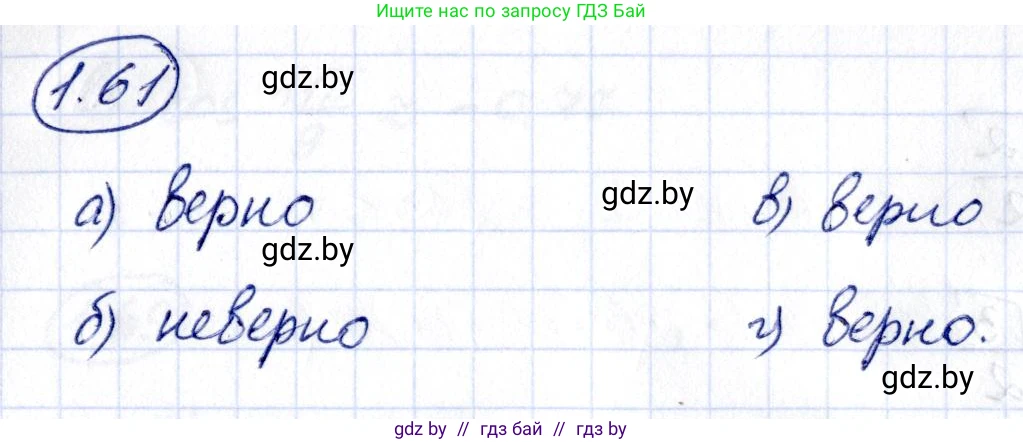 Алгебра, 10 класс Учебник, авторы: Арефьева Ирина Глебовна, Пирютко Ольга Николаевна, издательство Народная асвета, Минск, 2019, голубого цвета, страница 29, номер 1.61, Решение