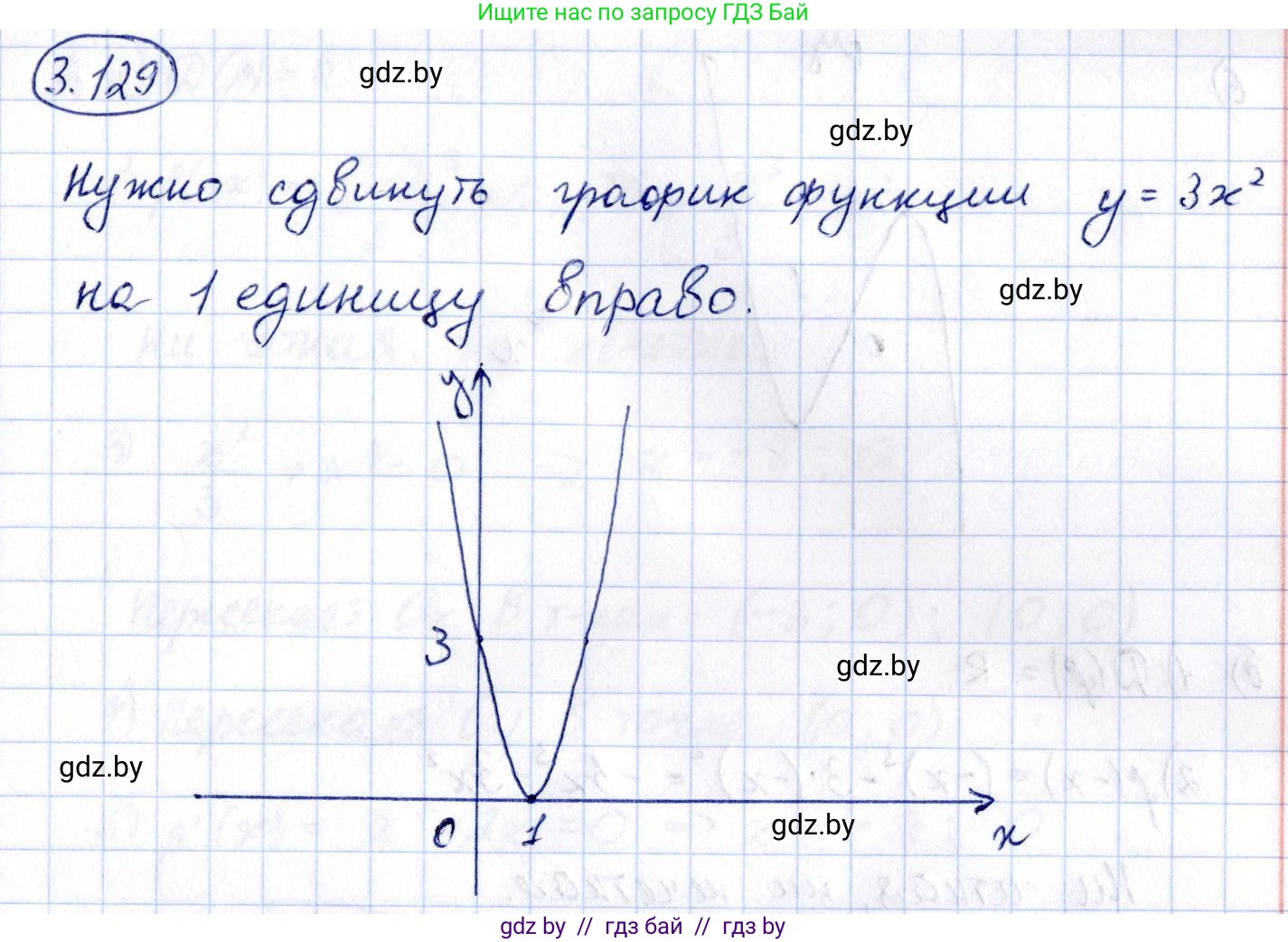 Алгебра, 10 класс Учебник, авторы: Арефьева Ирина Глебовна, Пирютко Ольга Николаевна, издательство Народная асвета, Минск, 2019, голубого цвета, страница 256, номер 3.129, Решение