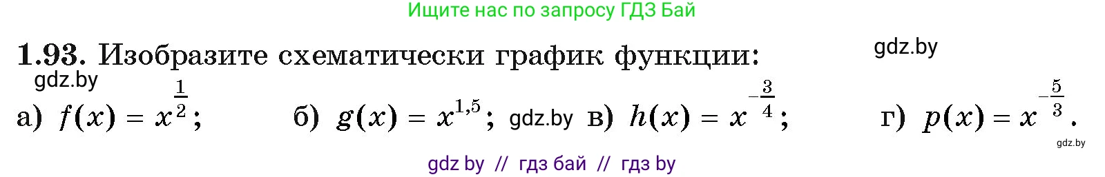 Алгебра, 11 класс Учебник, авторы: Арефьева Ирина Глебовна, Пирютко Ольга Николаевна, издательство Народная асвета, Минск, 2020, бирюзового цвета, страница 29, номер 1.93, Условие