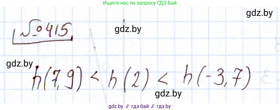 Алгебра, 11 класс Учебник, авторы: Арефьева Ирина Глебовна, Пирютко Ольга Николаевна, издательство Народная асвета, Минск, 2020, бирюзового цвета, страница 221, номер 415, Решение