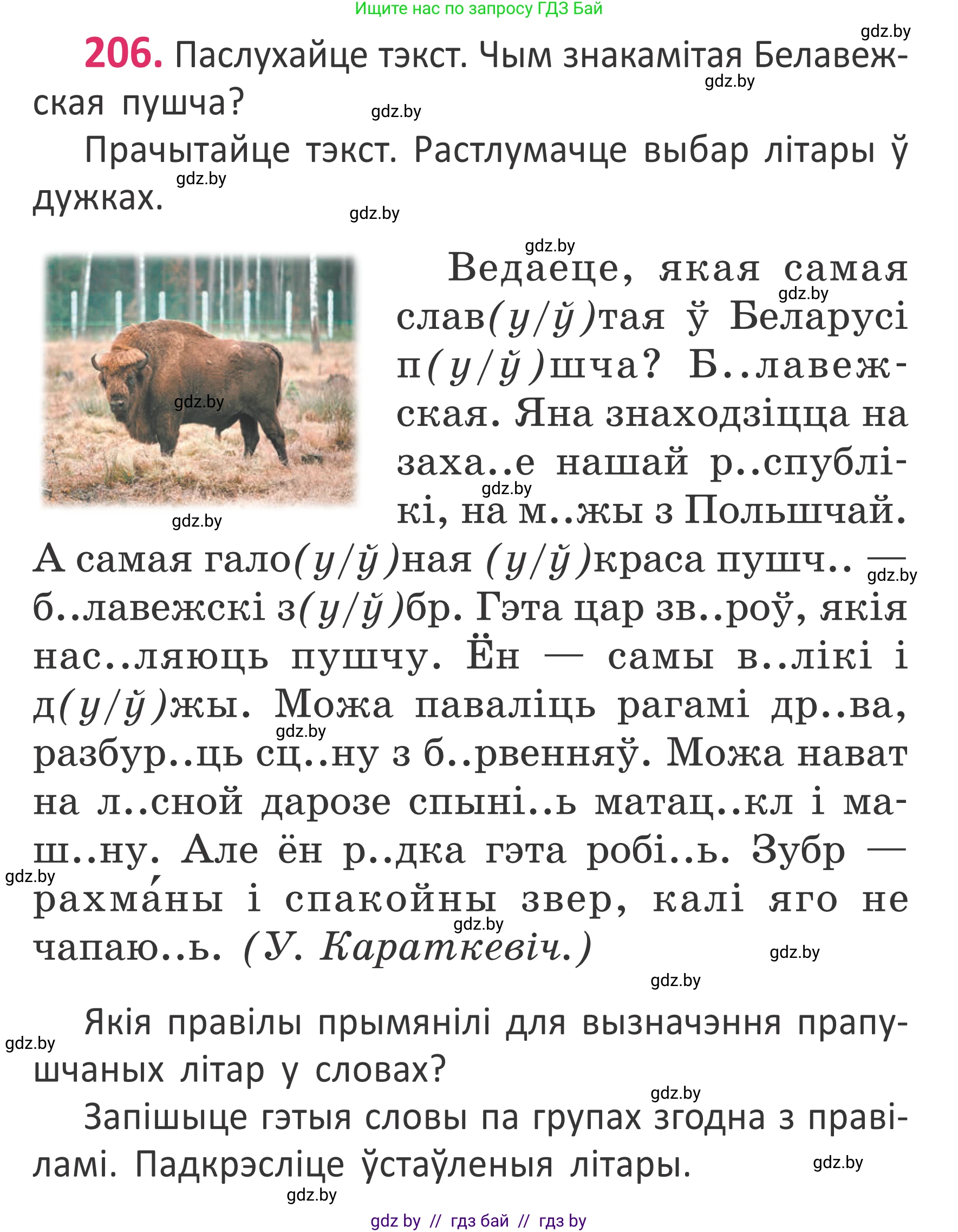 Белорусский язык (Беларуская мова), 2 класс Учебник, автор: Антановіч Наталля Міхайлаўна, издательство Нацыянальны інстытут адукацыі, Минск, 2022, голубого цвета, Часть 1, страница 138, номер 206, Условие