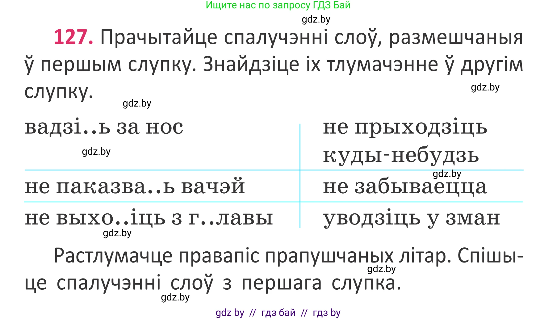 Белорусский язык (Беларуская мова), 2 класс Учебник, автор: Антановіч Наталля Міхайлаўна, издательство Нацыянальны інстытут адукацыі, Минск, 2022, голубого цвета, Часть 2, страница 96, номер 127, Условие
