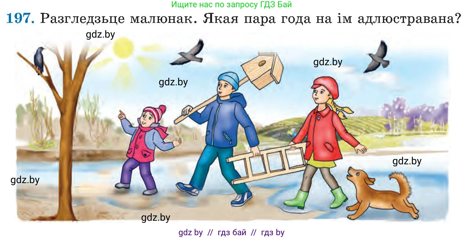 Белорусский язык (Беларуская мова), 5 класс Учебник, авторы: Валочка Ганна Міхайлаўна, Зелянко Вольга Уладзіміраўна, Мартынкевіч Святлана Васільеўна, Якуба Святлана Міхайлаўна, издательство Акадэмія адукацыі, Минск, 2024, голубого цвета, Частка 2, страница 100, номер 197, Условие