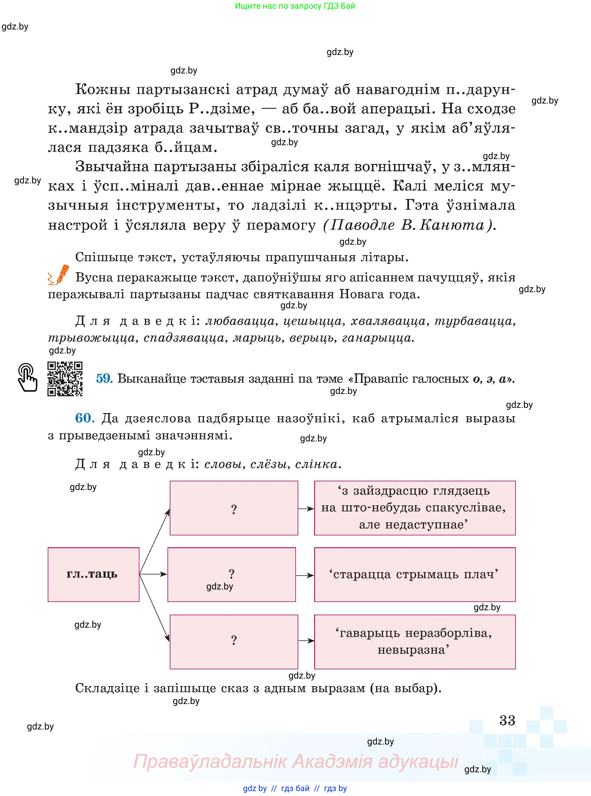 Белорусский язык (Беларуская мова), 5 класс Учебник, авторы: Валочка Ганна Міхайлаўна, Зелянко Вольга Уладзіміраўна, Мартынкевіч Святлана Васільеўна, Якуба Святлана Міхайлаўна, издательство Акадэмія адукацыі, Минск, 2024, голубого цвета, Частка 2, страница 22, номер 33, Условие