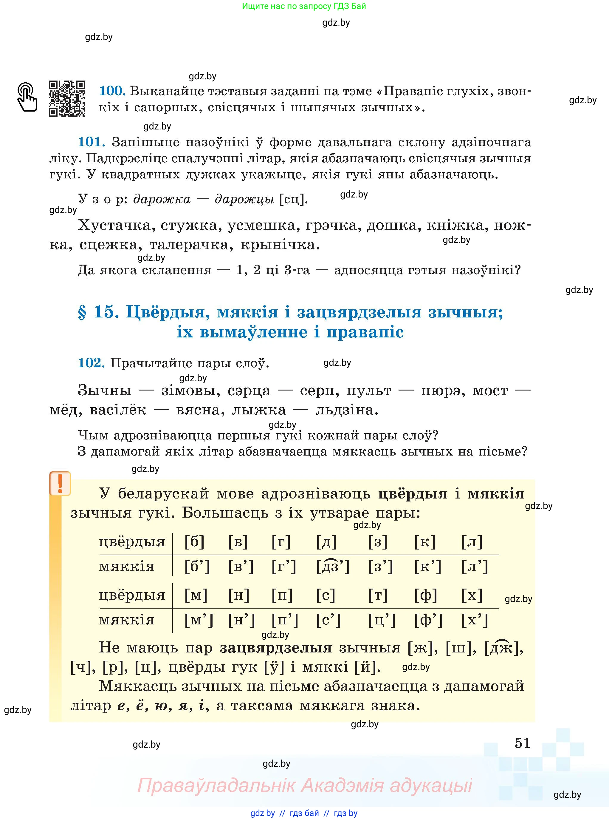 Белорусский язык (Беларуская мова), 5 класс Учебник, авторы: Валочка Ганна Міхайлаўна, Зелянко Вольга Уладзіміраўна, Мартынкевіч Святлана Васільеўна, Якуба Святлана Міхайлаўна, издательство Акадэмія адукацыі, Минск, 2024, голубого цвета, Частка 2, страница 28, номер 51, Условие