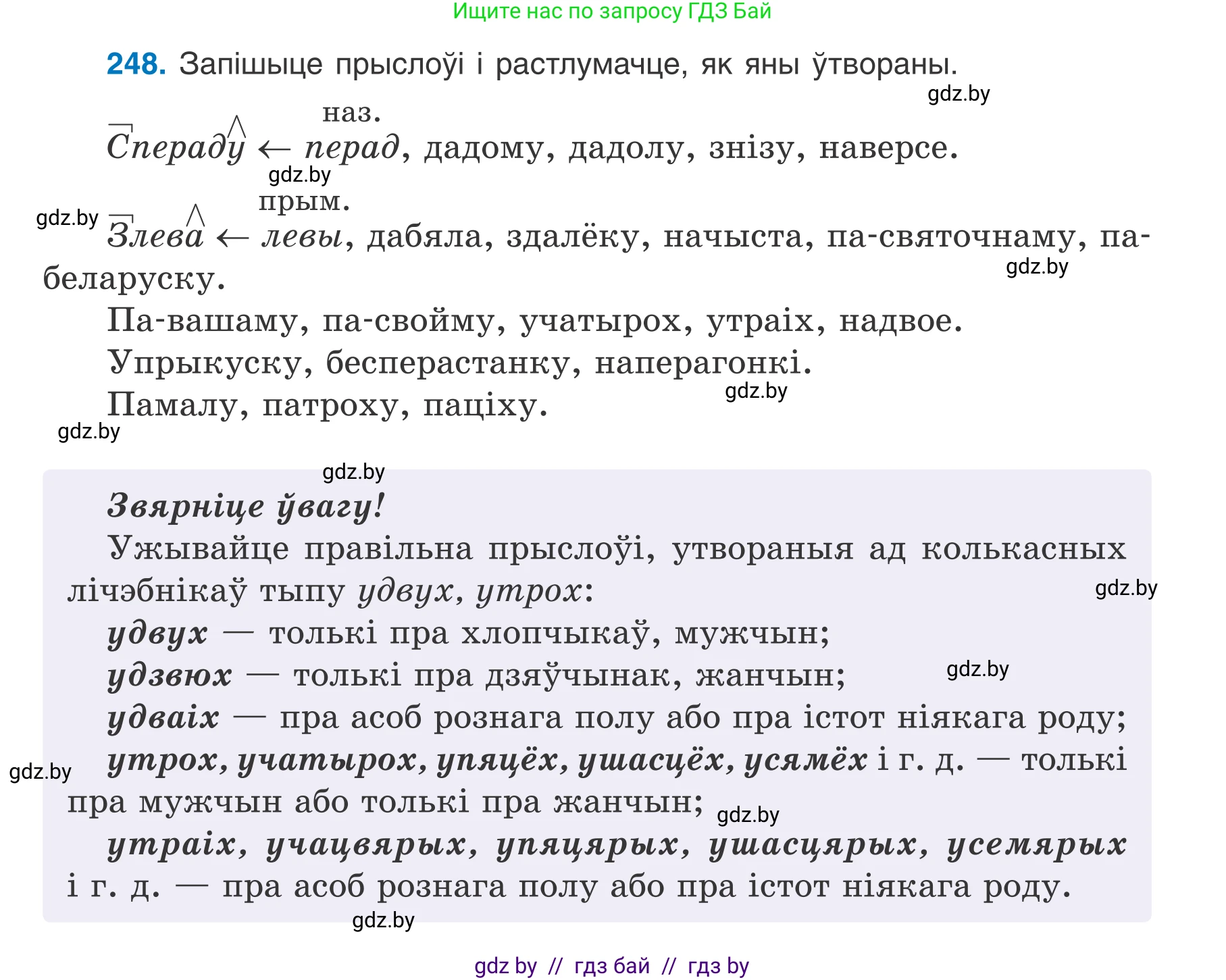 Белорусский язык (Беларуская мова), 7 класс Учебник, авторы: Валочка Ганна Міхайлаўна, Зелянко Вольга Уладзіміраўна, Язерская Святлана Анатольеўна, издательство Нацыянальны інстытут адукацыі, Минск, 2020, страница 141, номер 248, Условие