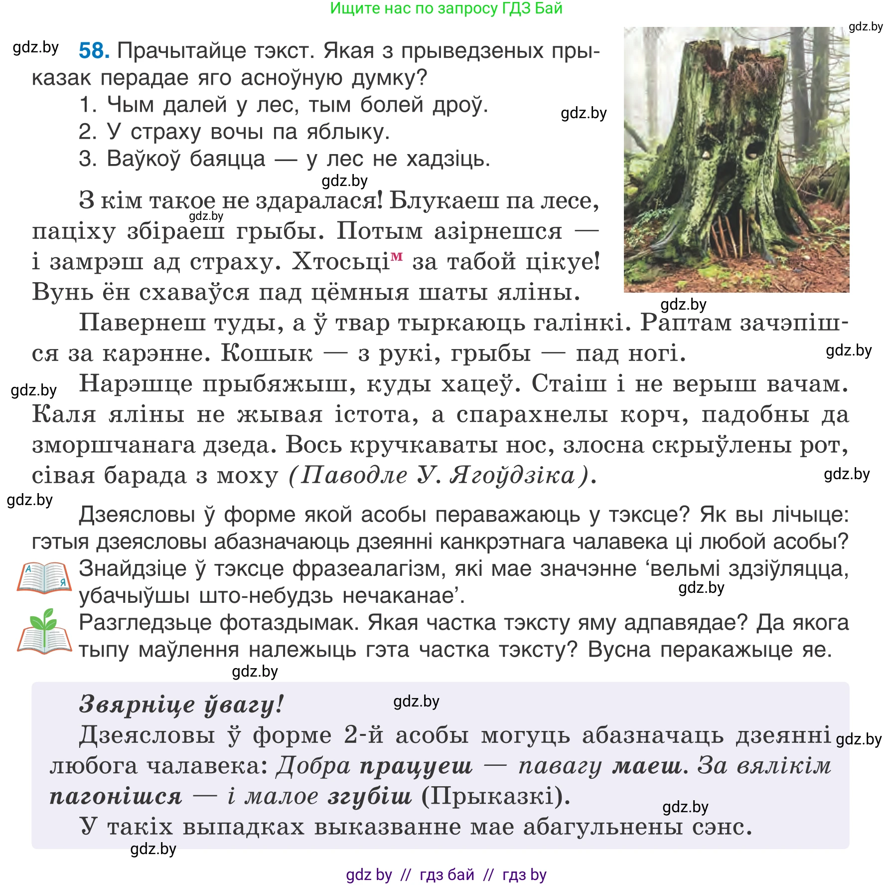Белорусский язык (Беларуская мова), 7 класс Учебник, авторы: Валочка Ганна Міхайлаўна, Зелянко Вольга Уладзіміраўна, Язерская Святлана Анатольеўна, издательство Нацыянальны інстытут адукацыі, Минск, 2020, страница 39, номер 58, Условие