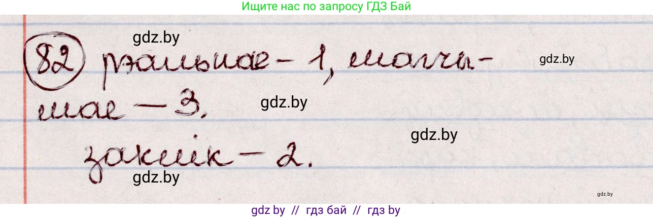 Белорусский язык (Беларуская мова), 7 класс Учебник, авторы: Валочка Ганна Міхайлаўна, Зелянко Вольга Уладзіміраўна, Язерская Святлана Анатольеўна, издательство Нацыянальны інстытут адукацыі, Минск, 2020, страница 51, номер 82, Решение