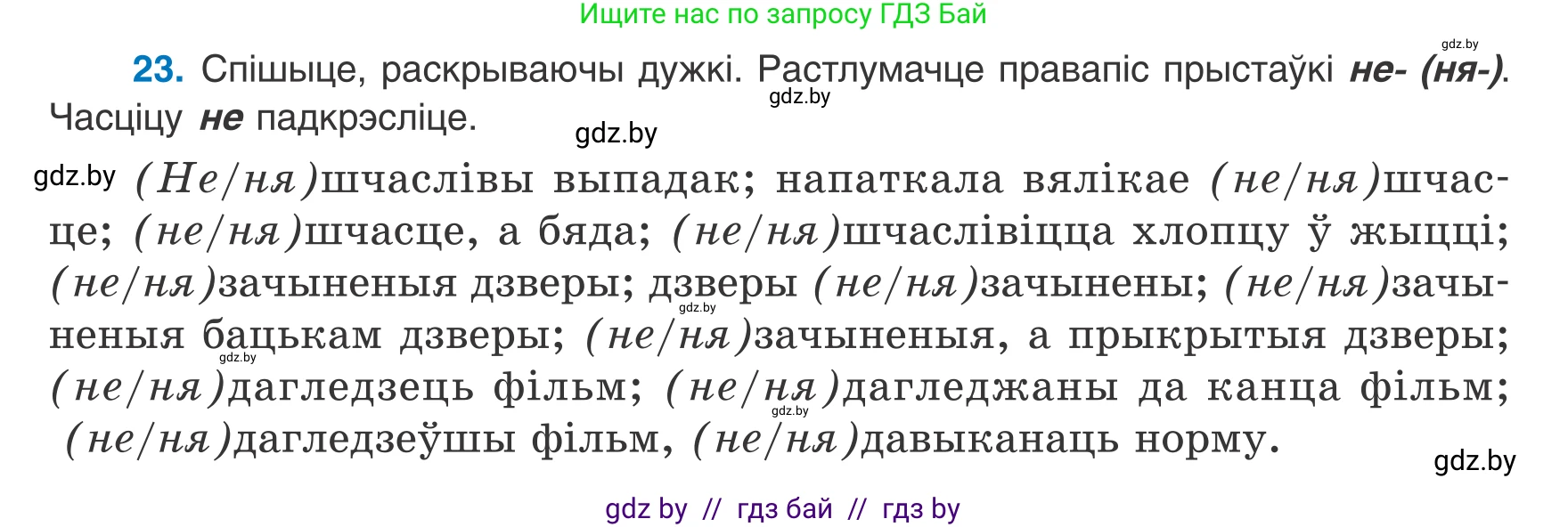 Белорусский язык (Беларуская мова), 8 класс Учебник, авторы: Бадзевіч Зінаіда Іванаўна, Саматыя Ірына Мікалаеўна, издательство Нацыянальны інстытут адукацыі, Минск, 2020, страница 25, номер 23, Условие