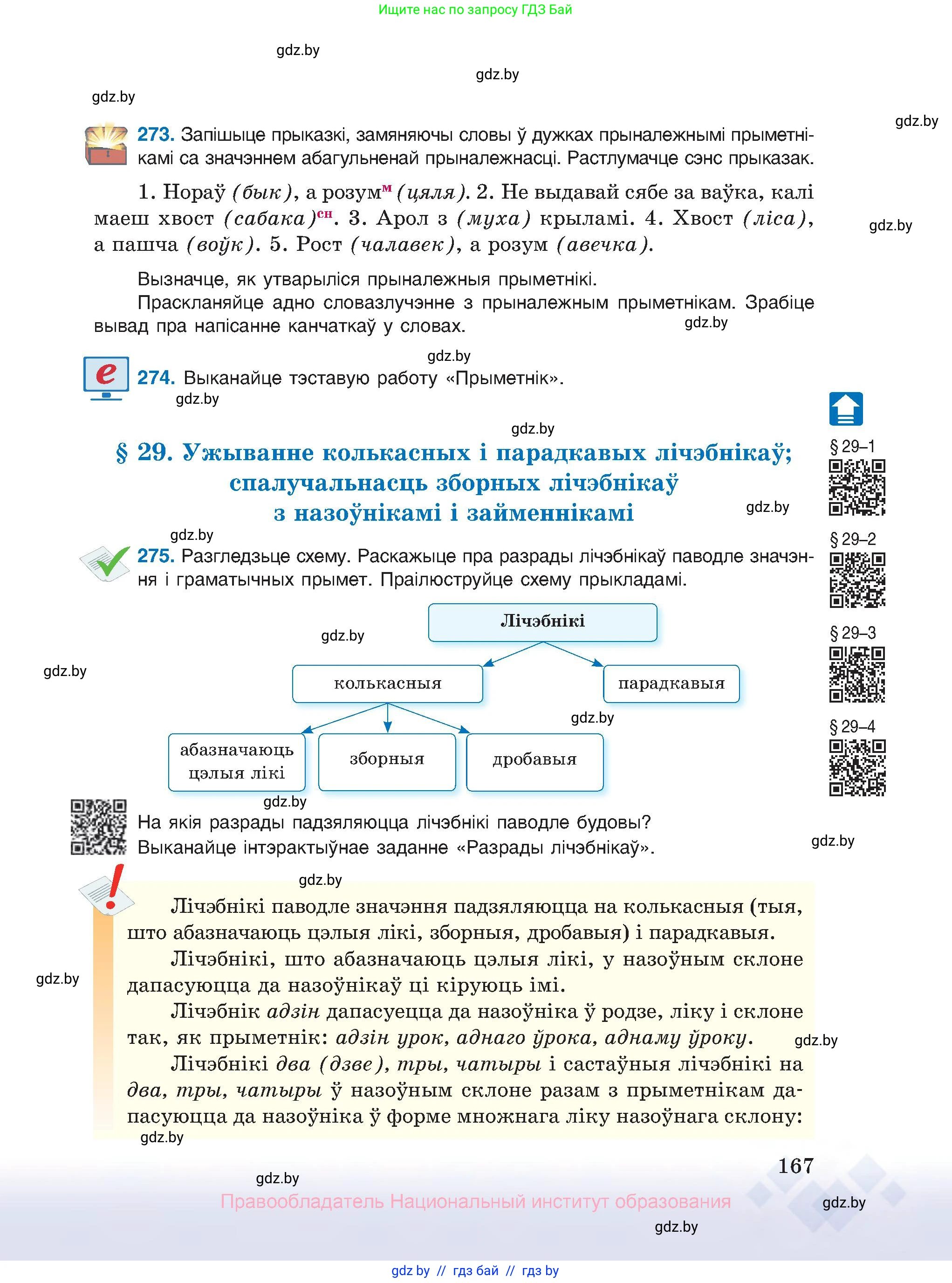 Белорусский язык (Беларуская мова), 10 класс Учебник, авторы: Валочка Ганна Міхайлаўна, Васюковіч Людміла Сяргееўна, Зелянко Вольга Уладзіміраўна, Міхнёнак С С, Якуба Святлана Міхайлаўна, издательство Нацыянальны інстытут адукацыі, Минск, 2020, страница 167