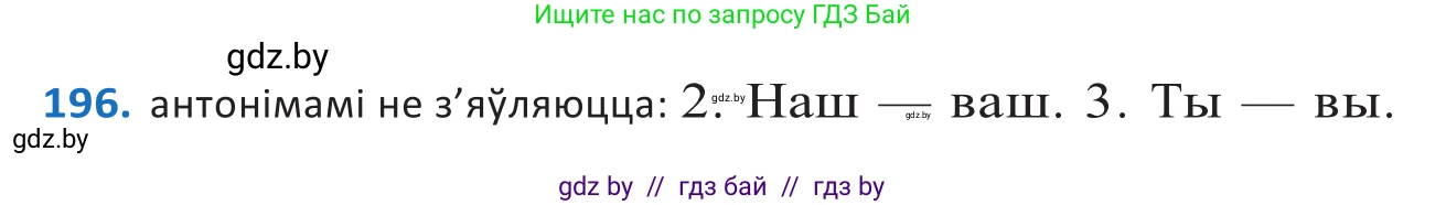 Белорусский язык (Беларуская мова), 10 класс Учебник, авторы: Валочка Ганна Міхайлаўна, Васюковіч Людміла Сяргееўна, Зелянко Вольга Уладзіміраўна, Міхнёнак С С, Якуба Святлана Міхайлаўна, издательство Нацыянальны інстытут адукацыі, Минск, 2020, страница 115, номер 196, Решение 2