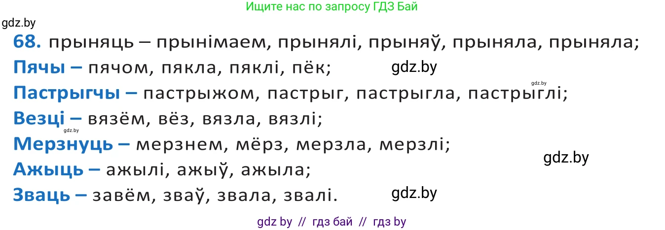 Белорусский язык (Беларуская мова), 10 класс Учебник, авторы: Валочка Ганна Міхайлаўна, Васюковіч Людміла Сяргееўна, Зелянко Вольга Уладзіміраўна, Міхнёнак С С, Якуба Святлана Міхайлаўна, издательство Нацыянальны інстытут адукацыі, Минск, 2020, страница 45, номер 68, Решение 2