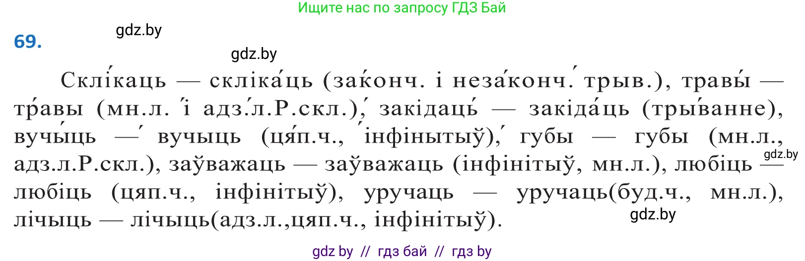 Белорусский язык (Беларуская мова), 10 класс Учебник, авторы: Валочка Ганна Міхайлаўна, Васюковіч Людміла Сяргееўна, Зелянко Вольга Уладзіміраўна, Міхнёнак С С, Якуба Святлана Міхайлаўна, издательство Нацыянальны інстытут адукацыі, Минск, 2020, страница 45, номер 69, Решение 2
