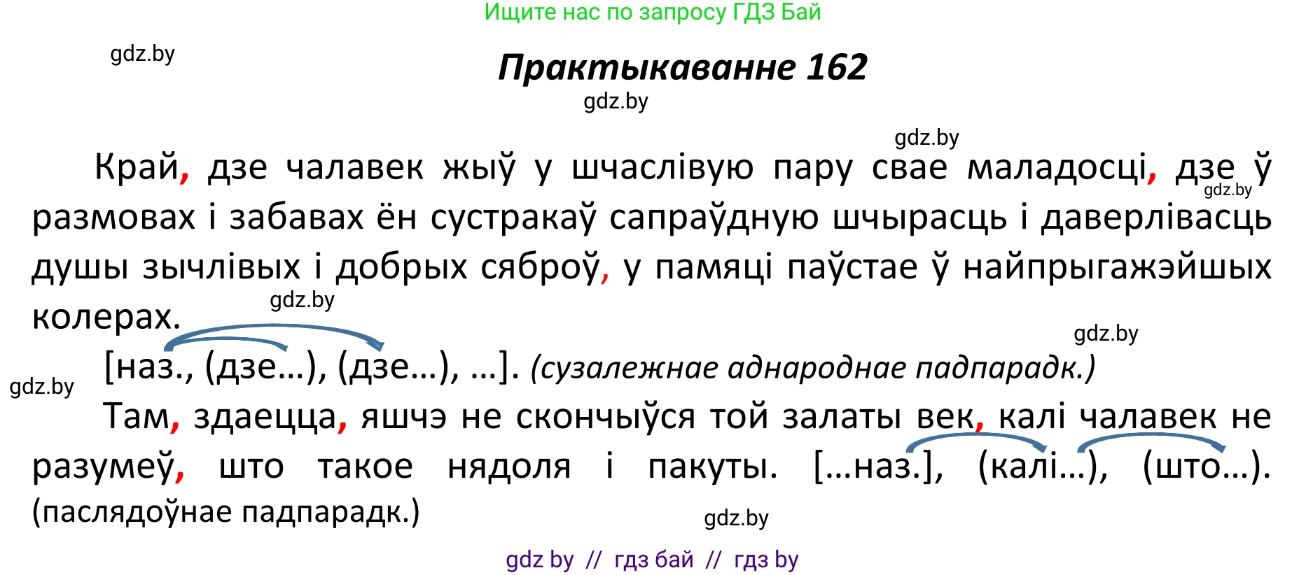 Белорусский язык (Беларуская мова), 11 класс Учебник, авторы: Валочка Ганна Міхайлаўна, Васюковіч Людміла Сяргееўна, Зелянко Вольга Уладзіміраўна, Міхнёнак С С, Якуба Святлана Міхайлаўна, издательство Нацыянальны інстытут адукацыі, Минск, 2021, страница 113, номер 162, Решение 1