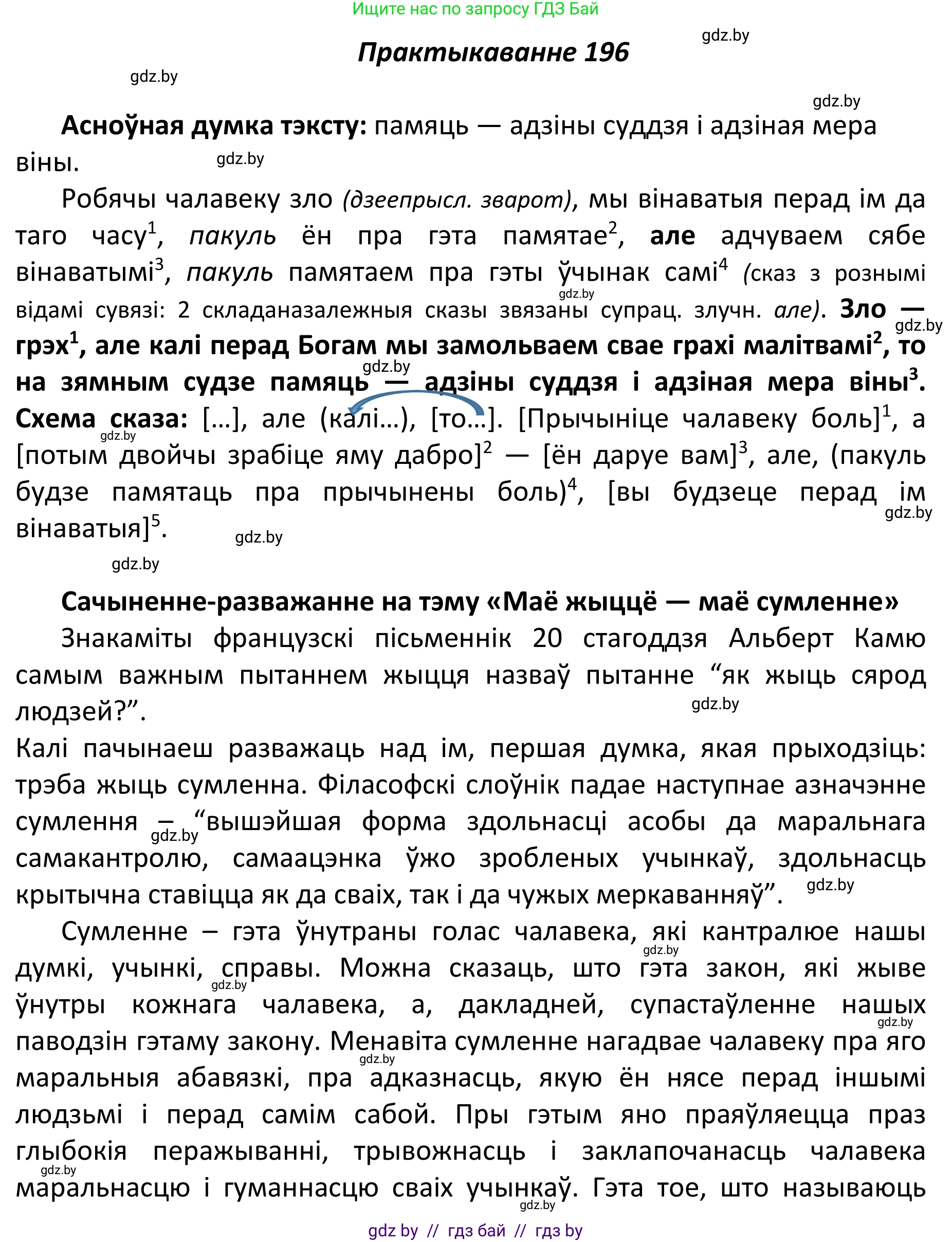 Белорусский язык (Беларуская мова), 11 класс Учебник, авторы: Валочка Ганна Міхайлаўна, Васюковіч Людміла Сяргееўна, Зелянко Вольга Уладзіміраўна, Міхнёнак С С, Якуба Святлана Міхайлаўна, издательство Нацыянальны інстытут адукацыі, Минск, 2021, страница 134, номер 196, Решение 1