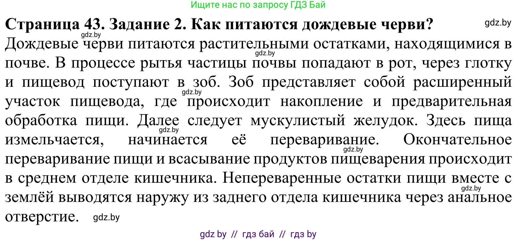 Биология, 8 класс Учебник, авторы: Бедарик Ирина Геннадьевна, Бедарик Александр Евгеньевич, Иванов Владимир Николаевич, издательство Адукацыя i выхаванне, Минск, 2023, зелёного цвета, страница 43, Решение