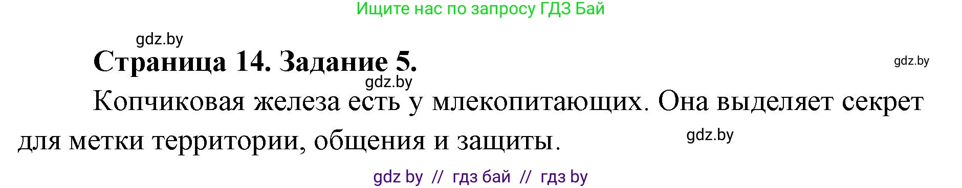 Биология, 8 класс Сборник контрольных и самостоятельных работ, авторы: Дубков Сергей Григорьевич, Городович Наталья Ивановна, Сеген Елена Адамовна, издательство Аверсэв, Минск, 2025, страница 14, номер 5, Решение