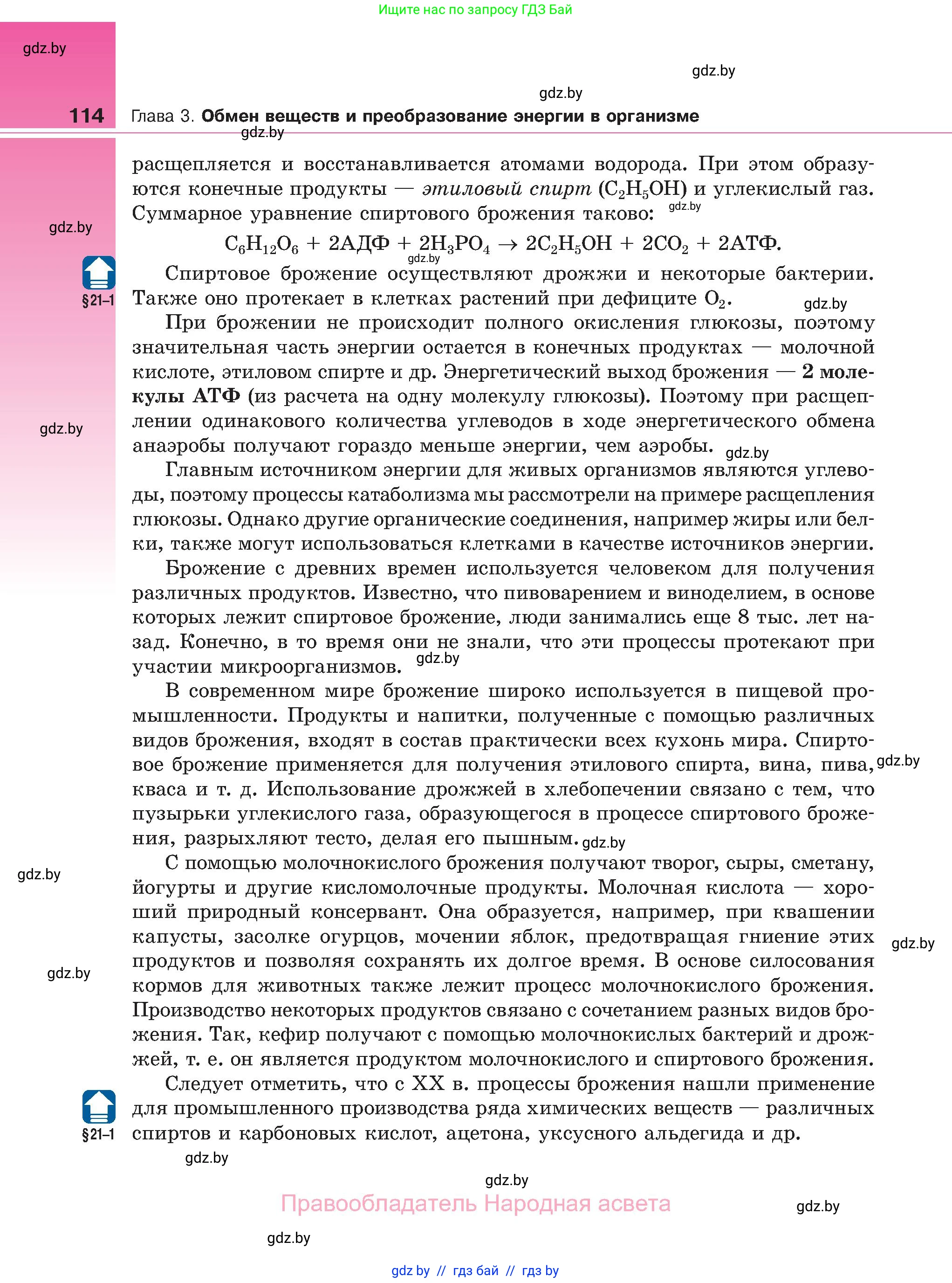 Биология, 11 класс Учебник, авторы: Дашков Максим Леонидович, Песнякевич Александр Георгиевич, Головач Алексей Михайлович, издательство Народная асвета, Минск, 2021, голубого цвета, страница 114