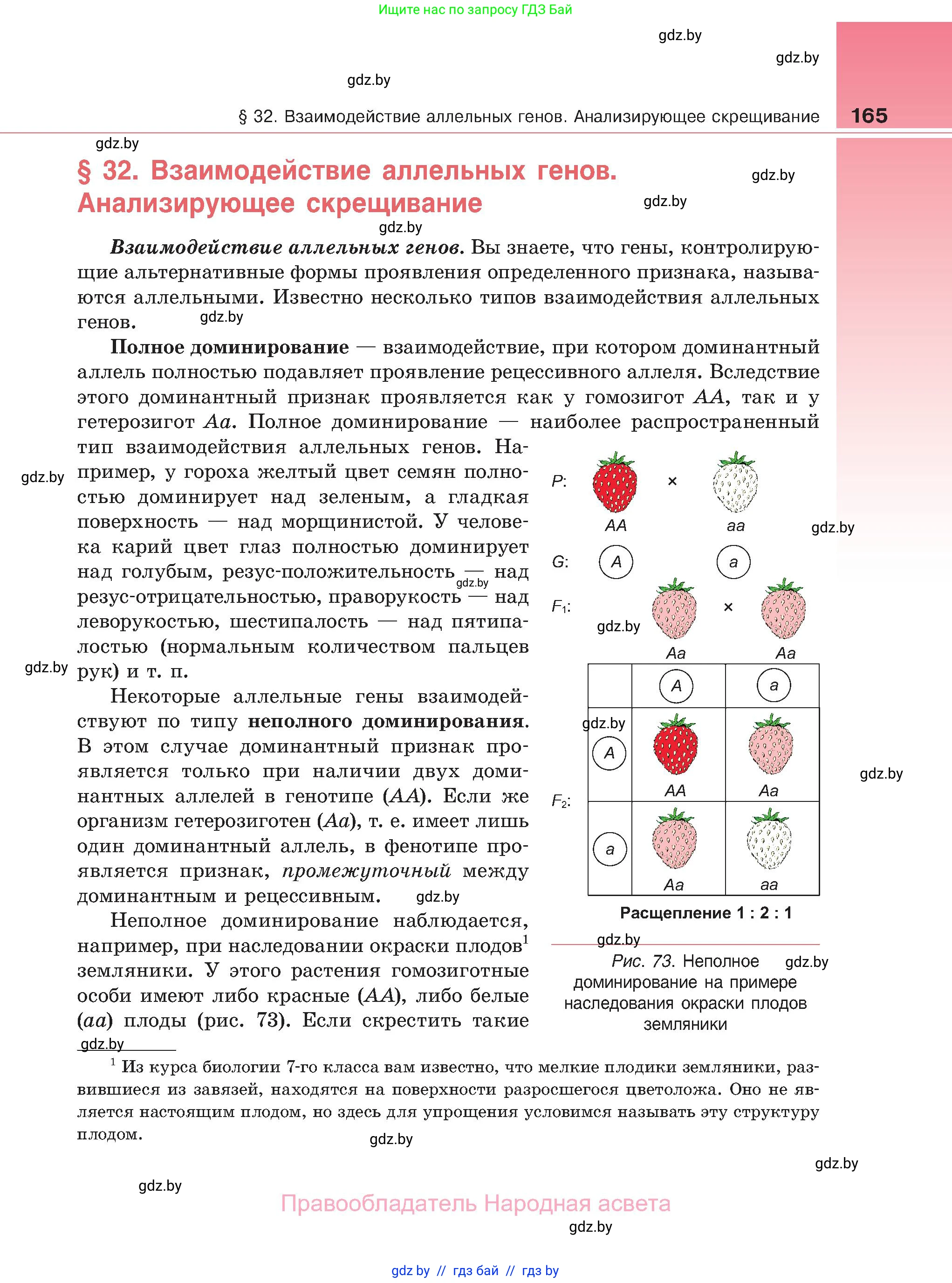Биология, 11 класс Учебник, авторы: Дашков Максим Леонидович, Песнякевич Александр Георгиевич, Головач Алексей Михайлович, издательство Народная асвета, Минск, 2021, голубого цвета, страница 165