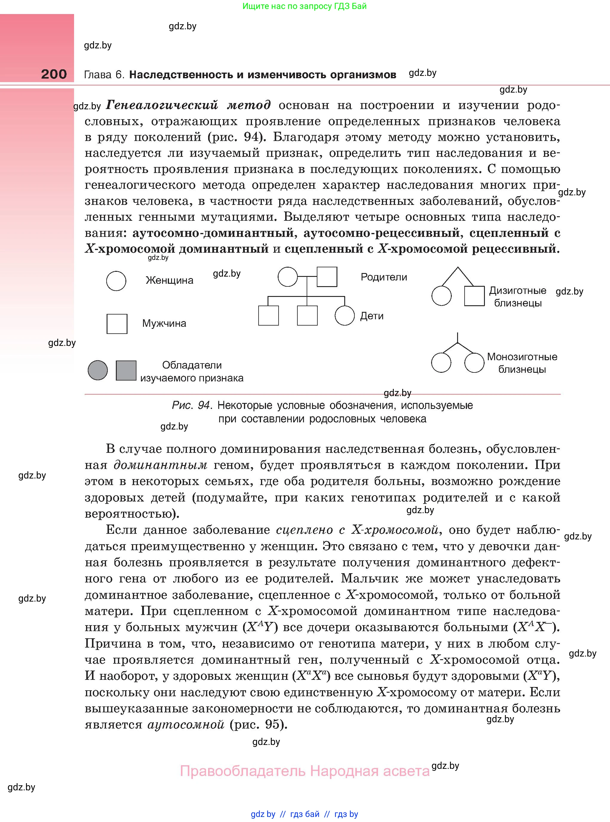 Биология, 11 класс Учебник, авторы: Дашков Максим Леонидович, Песнякевич Александр Георгиевич, Головач Алексей Михайлович, издательство Народная асвета, Минск, 2021, голубого цвета, страница 200