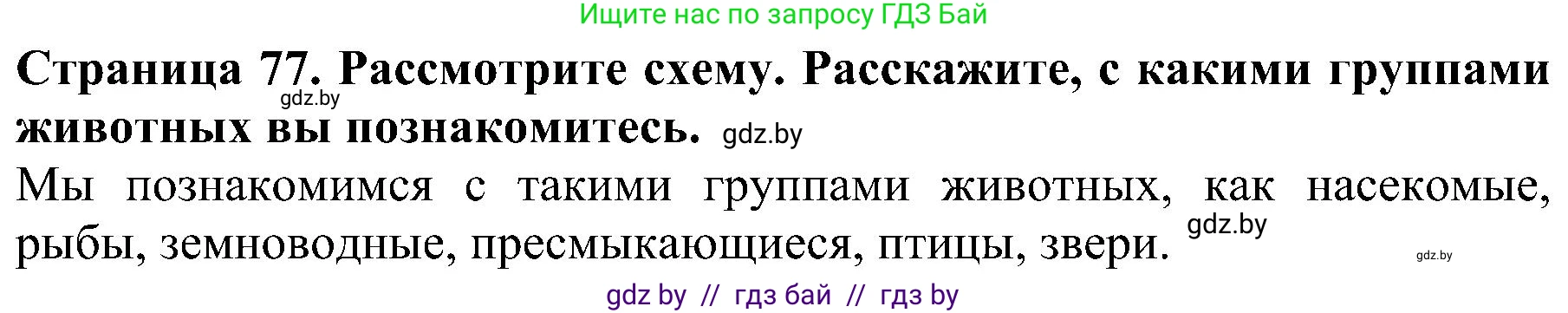 Человек и мир, 2 класс Учебник, авторы: Трафимова Галина Владимировна, Трафимов Сергей Анатольевич, издательство Академия образования, Минск, 2024, страница 77, номер 2, Решение