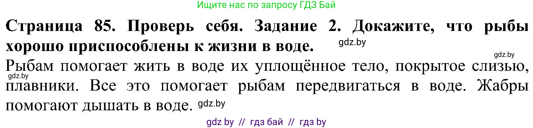 Человек и мир, 2 класс Учебник, авторы: Трафимова Галина Владимировна, Трафимов Сергей Анатольевич, издательство Академия образования, Минск, 2024, страница 85, номер 2, Решение