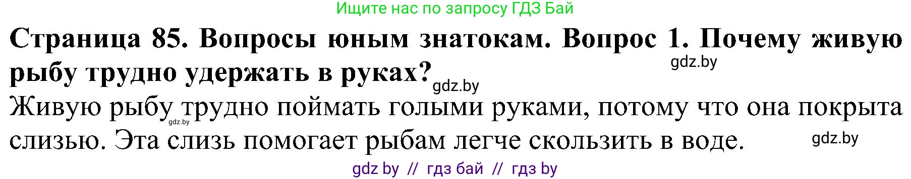 Человек и мир, 2 класс Учебник, авторы: Трафимова Галина Владимировна, Трафимов Сергей Анатольевич, издательство Академия образования, Минск, 2024, страница 85, номер 1, Решение