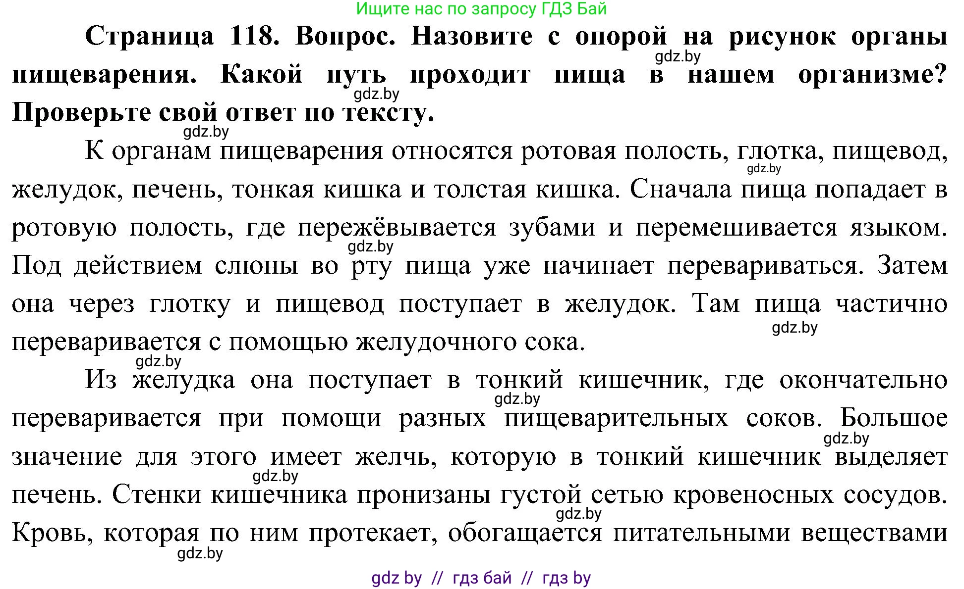 Человек и мир, 3 класс Учебник, авторы: Трафимова Галина Владимировна, Трафимов Сергей Анатольевич, издательство Академия образования, Минск, 2025, голубого цвета, страница 118, Решение