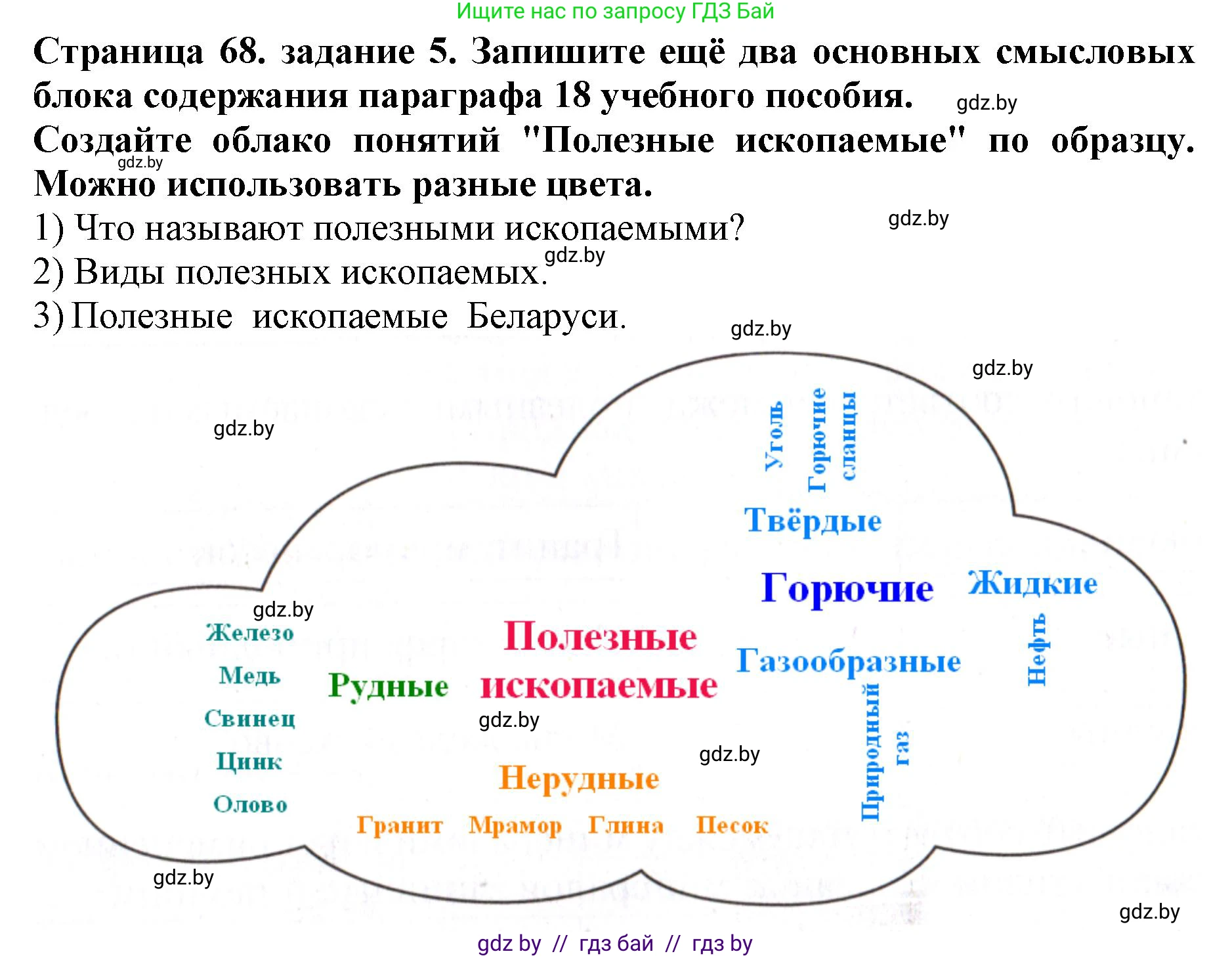 Человек и мир, 5 класс рабочая тетрадь, авторы: Лопух Пётр Степанович, Шкель Людмила Валерьевна, издательство Аверсэв, Минск, 2022, страница 68, номер 5, Решение