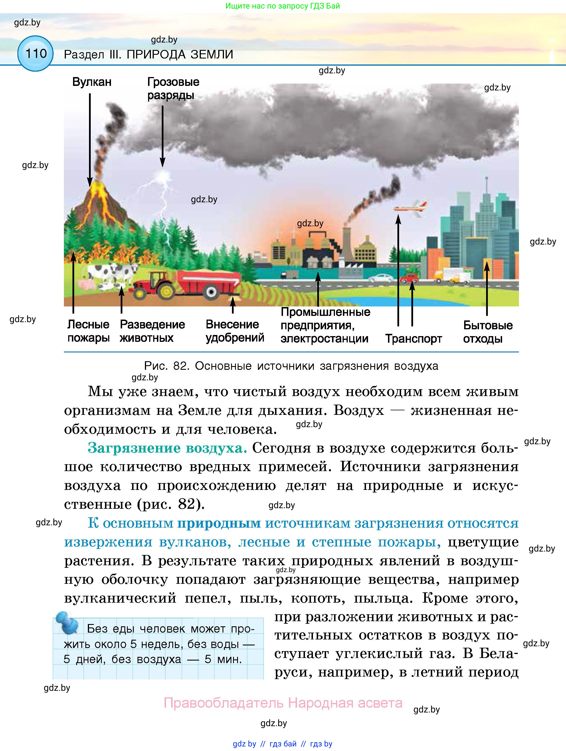 Человек и мир, 5 класс Учебник, авторы: Лопух Пётр Степанович, Сарычева Ольга Владимировна, Шкель Людмила Валерьевна, издательство Народная асвета, Минск, 2022, белого цвета, страница 110