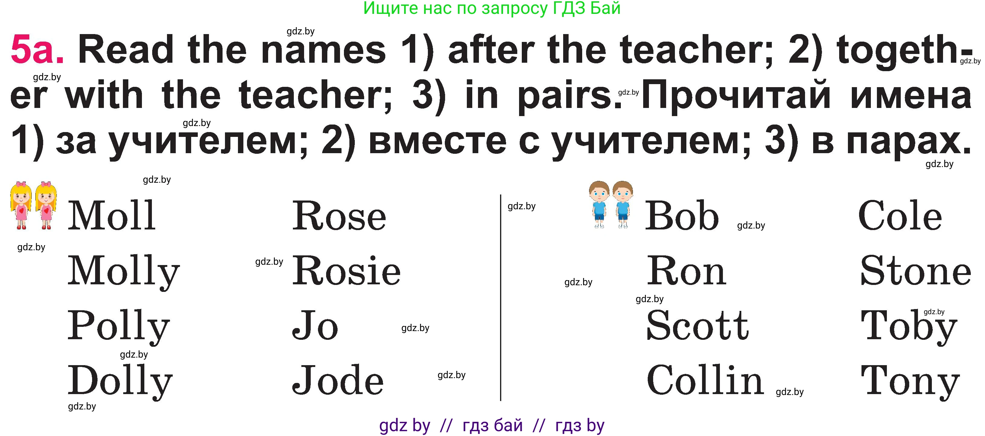 Английский язык (english), 3 класс Учебник, авторы: Лапицкая Людмила Михайловна (Lapitskaya Ludmila), Калишевич Алла Ивановна, Севрюкова Татьяна Юрьевна, Седунова Наталья Михайловна (Sedunova Natalia), издательство Вышэйшая школа, Минск, 2023, Часть 1, страница 36, номер 5, Условие