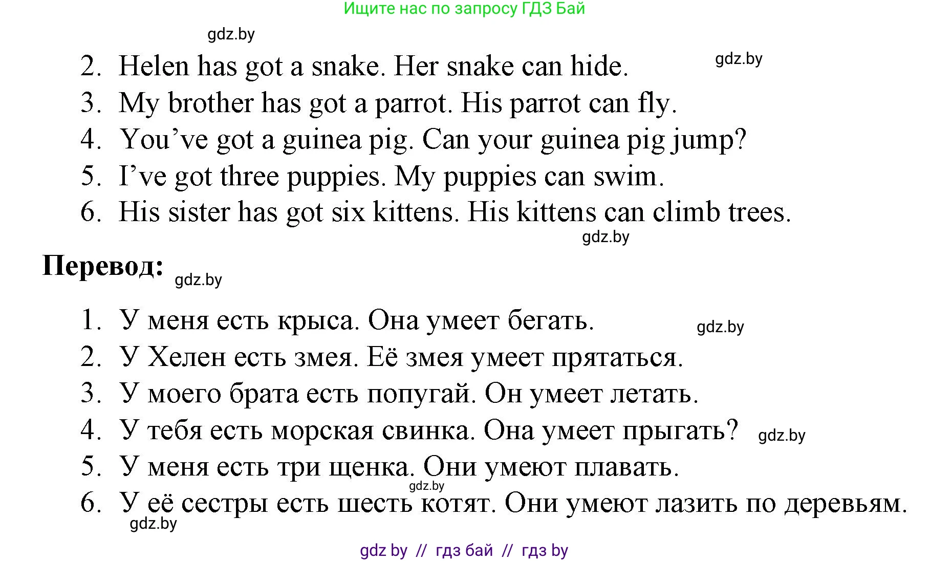 Английский язык (english), 3 класс практикум по грамматике (grammar), автор: Севрюкова Татьяна Юрьевна, издательство Аверсэв, Минск, 2023, салатового цвета, страница 45, номер 4, Решение (продолжение 2)