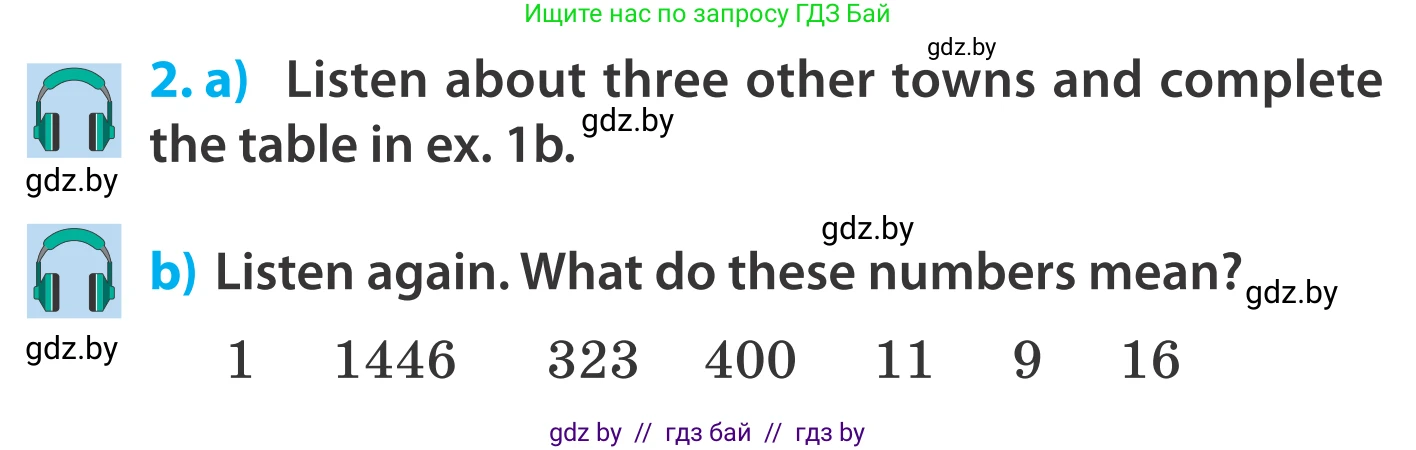 Английский язык (english), 5 класс Учебник, авторы: Демченко Наталья Валентиновна, Севрюкова Татьяна Юрьевна, Наумова Елена Георгиевна, Юхнель Наталья Валентиновна, Лапицкая Людмила Михайловна (Lapitskaya Ludmila), издательство Адукацыя i выхаванне, Минск, 2017, Часть ( Part) 2, страница 33, номер 2, Условие