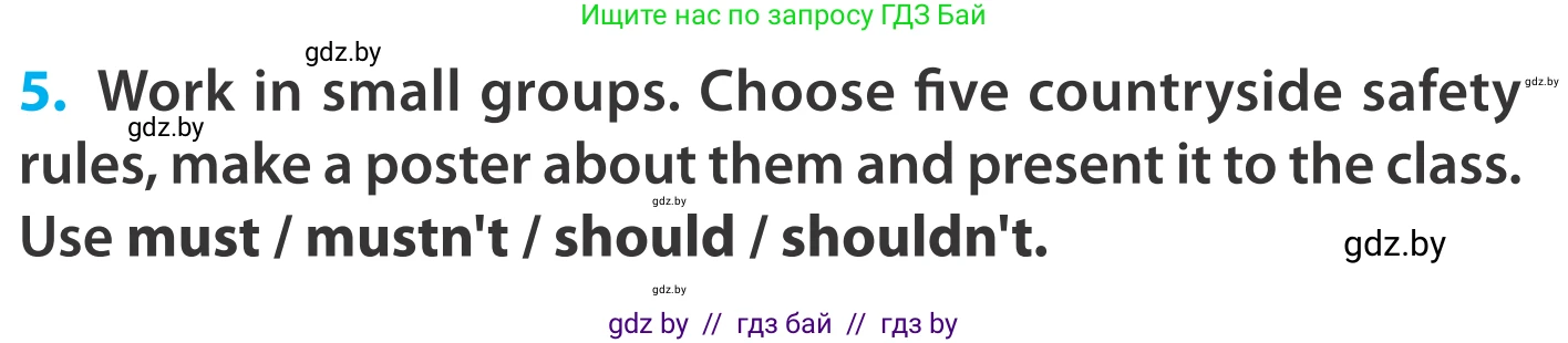 Английский язык (english), 5 класс Учебник, авторы: Демченко Наталья Валентиновна, Севрюкова Татьяна Юрьевна, Наумова Елена Георгиевна, Юхнель Наталья Валентиновна, Лапицкая Людмила Михайловна (Lapitskaya Ludmila), издательство Адукацыя i выхаванне, Минск, 2017, Часть ( Part) 2, страница 49, номер 5, Условие