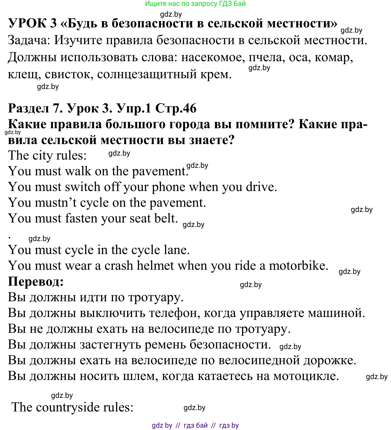 Английский язык (english), 5 класс Учебник, авторы: Демченко Наталья Валентиновна, Севрюкова Татьяна Юрьевна, Наумова Елена Георгиевна, Юхнель Наталья Валентиновна, Лапицкая Людмила Михайловна (Lapitskaya Ludmila), издательство Адукацыя i выхаванне, Минск, 2017, Часть ( Part) 2, страница 46, номер 1, Решение 2
