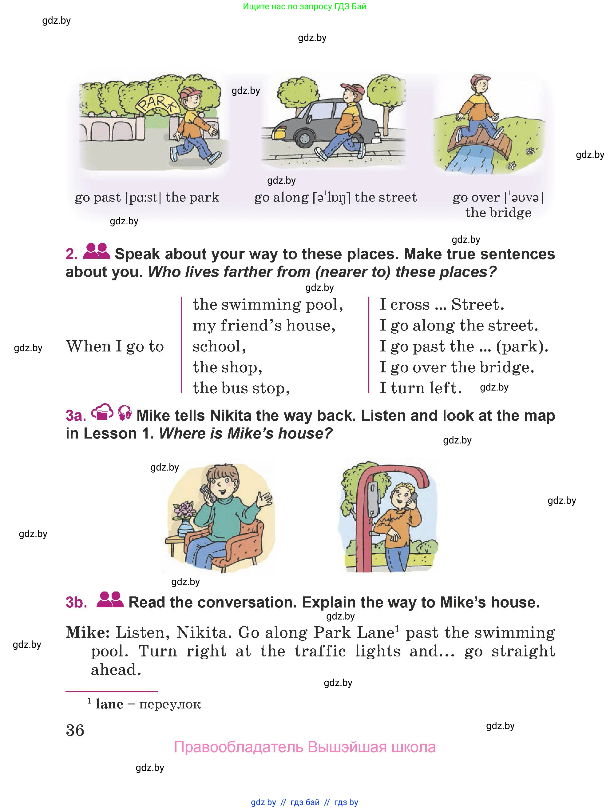Английский язык (english), 5 класс Учебник (Student's book), авторы: Лапицкая Людмила Михайловна (Lapitskaya Ludmila), Калишевич Алла Ивановна, Севрюкова Татьяна Юрьевна, Седунова Наталья Михайловна (Sedunova Natalia), издательство Вышэйшая школа, Минск, 2020, Часть 2, страница 36