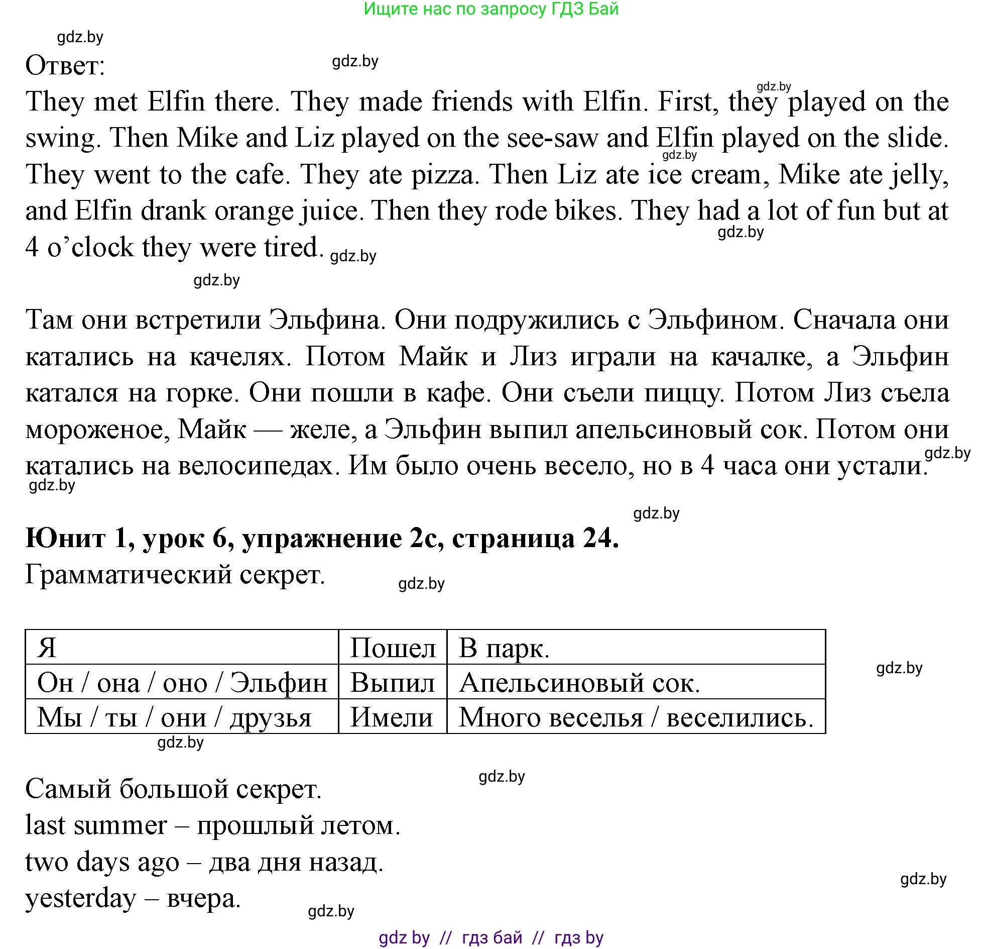 Английский язык (english), 5 класс Учебник (Student's book), авторы: Лапицкая Людмила Михайловна (Lapitskaya Ludmila), Калишевич Алла Ивановна, Севрюкова Татьяна Юрьевна, Седунова Наталья Михайловна (Sedunova Natalia), издательство Вышэйшая школа, Минск, 2020, Часть 1, страница 22, номер 2, Решение 1 (продолжение 2)