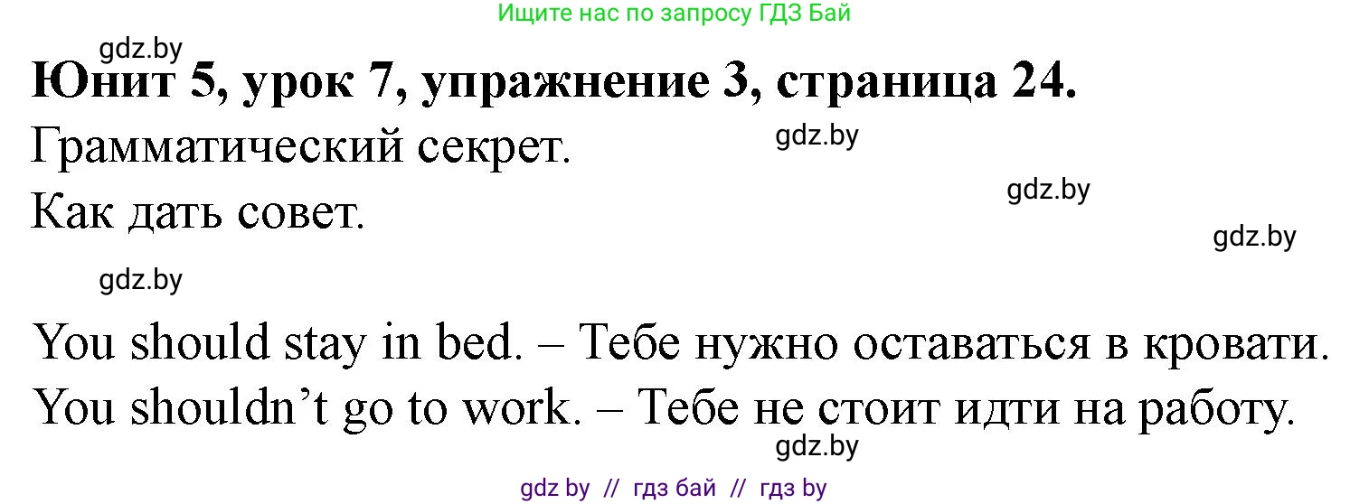 Английский язык (english), 5 класс Учебник (Student's book), авторы: Лапицкая Людмила Михайловна (Lapitskaya Ludmila), Калишевич Алла Ивановна, Севрюкова Татьяна Юрьевна, Седунова Наталья Михайловна (Sedunova Natalia), издательство Вышэйшая школа, Минск, 2020, Часть 2, страница 24, номер 3, Решение 1