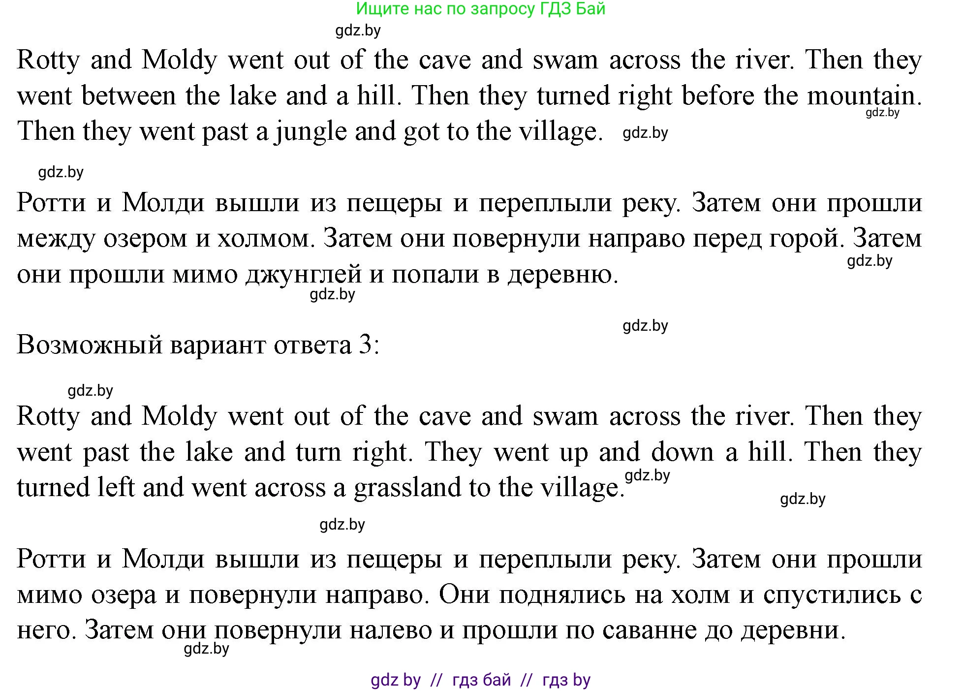 Английский язык (english), 5 класс Учебник (Student's book), авторы: Лапицкая Людмила Михайловна (Lapitskaya Ludmila), Калишевич Алла Ивановна, Севрюкова Татьяна Юрьевна, Седунова Наталья Михайловна (Sedunova Natalia), издательство Вышэйшая школа, Минск, 2020, Часть 2, страница 96, номер 3, Решение 1 (продолжение 3)