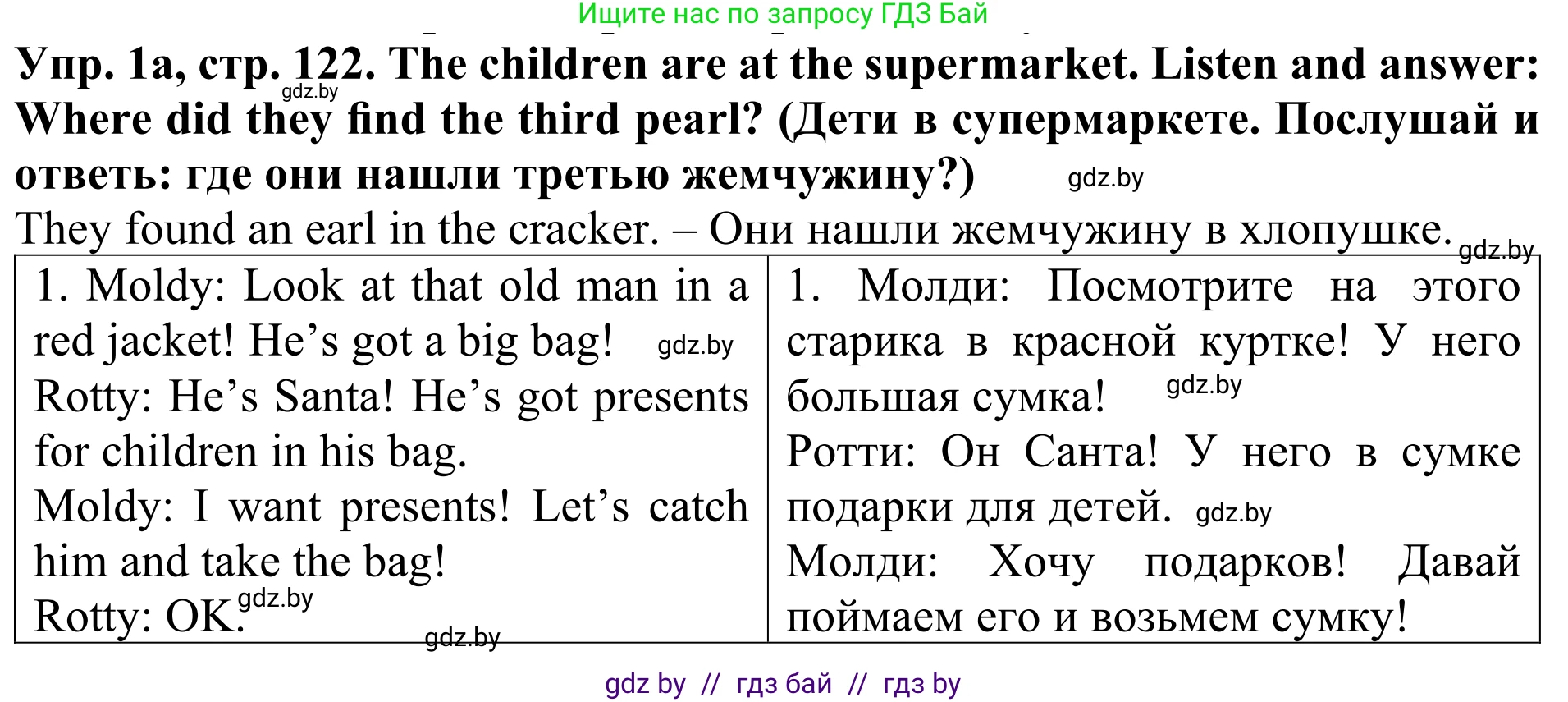 Английский язык (english), 5 класс Учебник (Student's book), авторы: Лапицкая Людмила Михайловна (Lapitskaya Ludmila), Калишевич Алла Ивановна, Севрюкова Татьяна Юрьевна, Седунова Наталья Михайловна (Sedunova Natalia), издательство Вышэйшая школа, Минск, 2020, Часть 1, страница 122, номер 1, Решение 2
