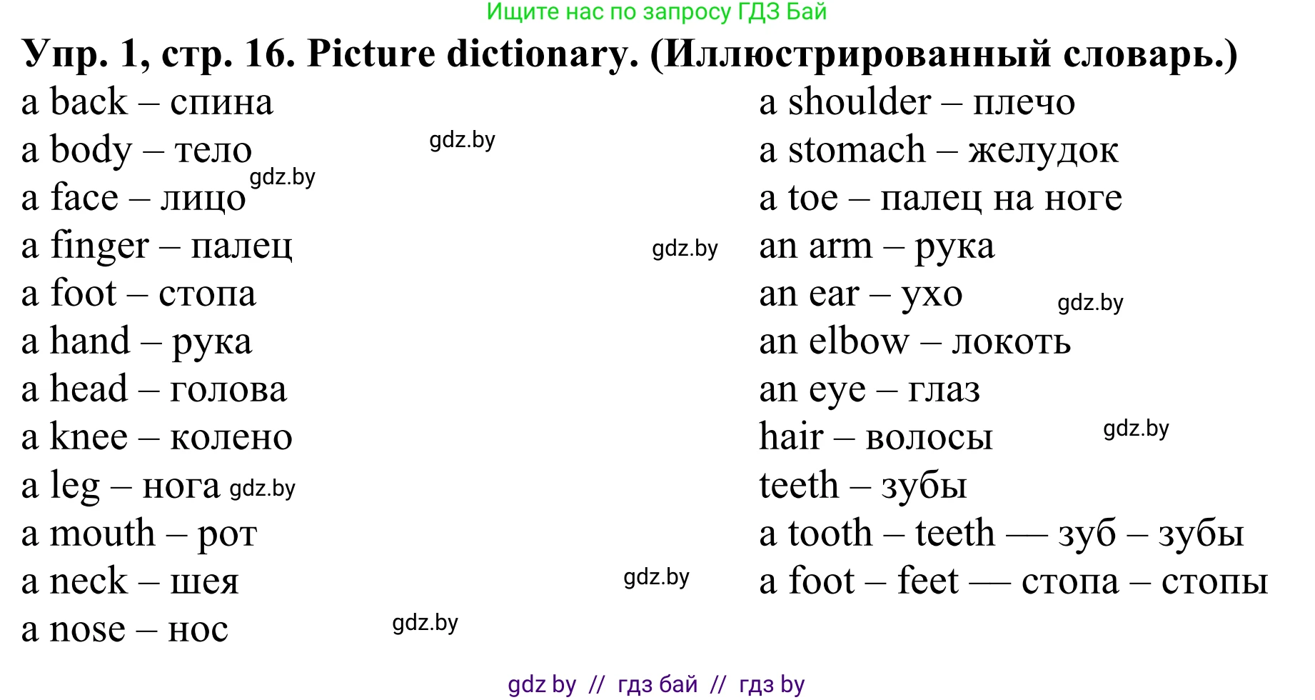 Английский язык (english), 5 класс Учебник (Student's book), авторы: Лапицкая Людмила Михайловна (Lapitskaya Ludmila), Калишевич Алла Ивановна, Севрюкова Татьяна Юрьевна, Седунова Наталья Михайловна (Sedunova Natalia), издательство Вышэйшая школа, Минск, 2020, Часть 2, страница 16, номер 1, Решение 2