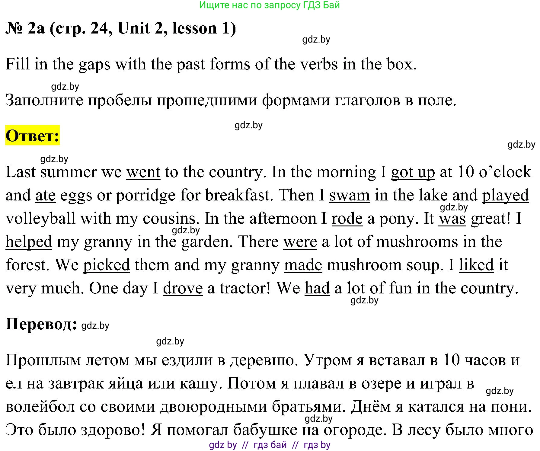 Английский язык (english), 5 класс практикум по грамматике (grammar), автор: Севрюкова Татьяна Юрьевна, издательство Аверсэв, Минск, 2023, оранжевого цвета, страница 24, номер 2, Решение