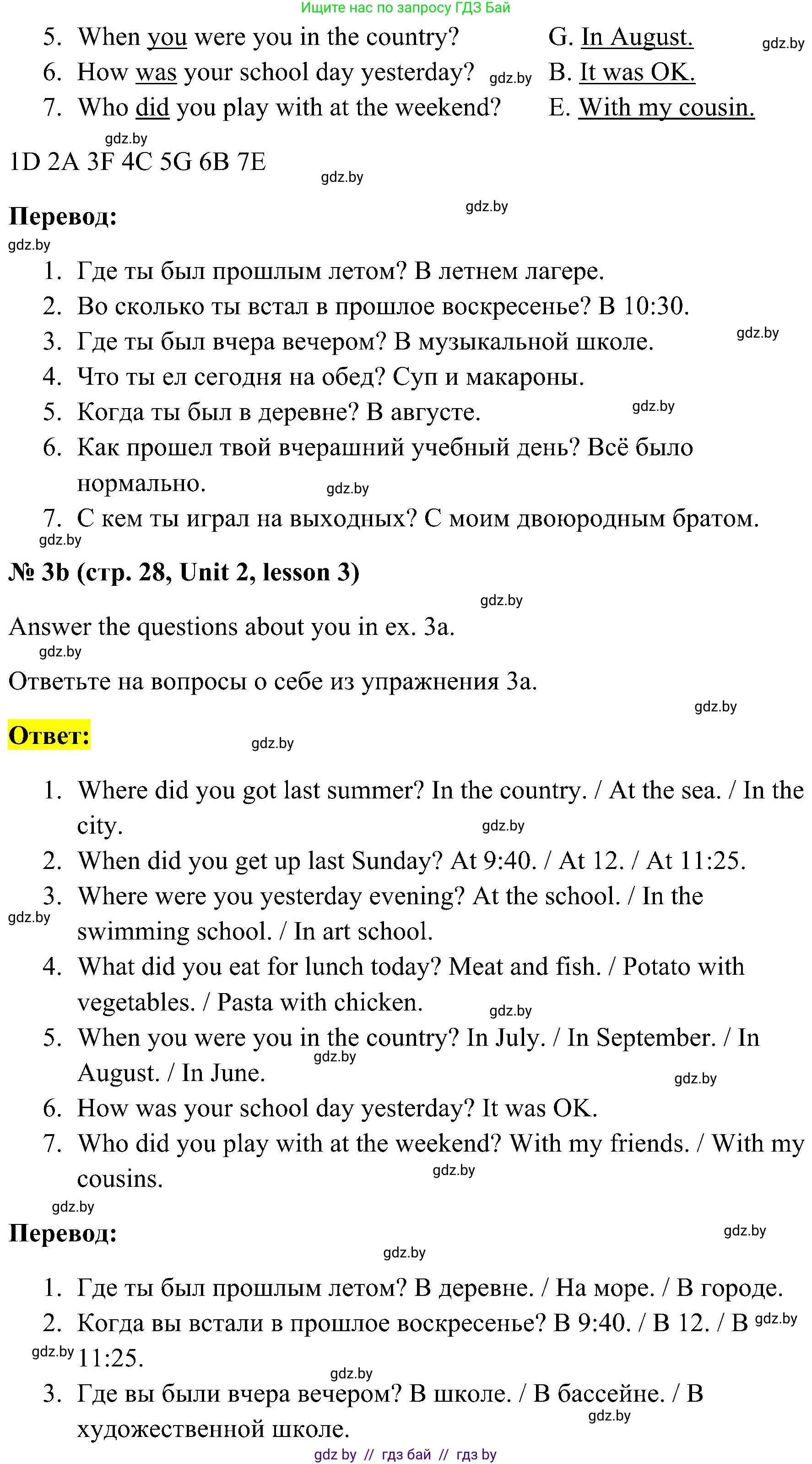 Английский язык (english), 5 класс практикум по грамматике (grammar), автор: Севрюкова Татьяна Юрьевна, издательство Аверсэв, Минск, 2023, оранжевого цвета, страница 28, номер 3, Решение (продолжение 2)