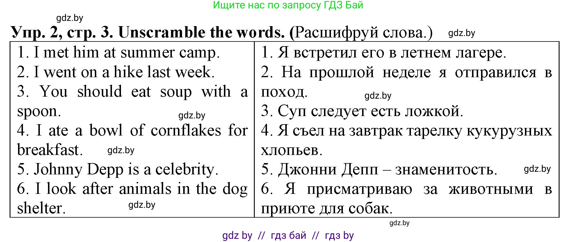 Английский язык (english), 6 класс тесты (test book), авторы: Севрюкова Татьяна Юрьевна, Калишевич Алла Ивановна, издательство Аверсэв, Минск, 2022, оранжевого цвета, страница 3, номер 2, Решение